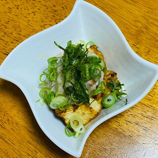 簡単⭐️厚揚げのウニバター焼き⭐️長芋トロロかけ